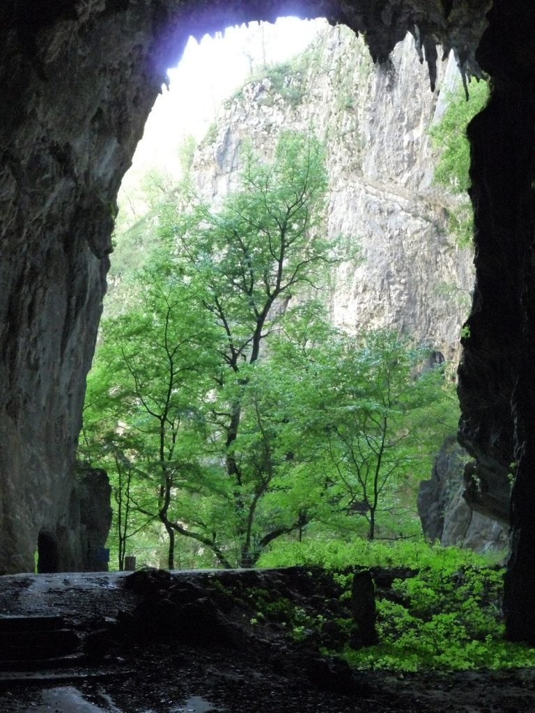 פתח היציאה ממערת שקוציאן